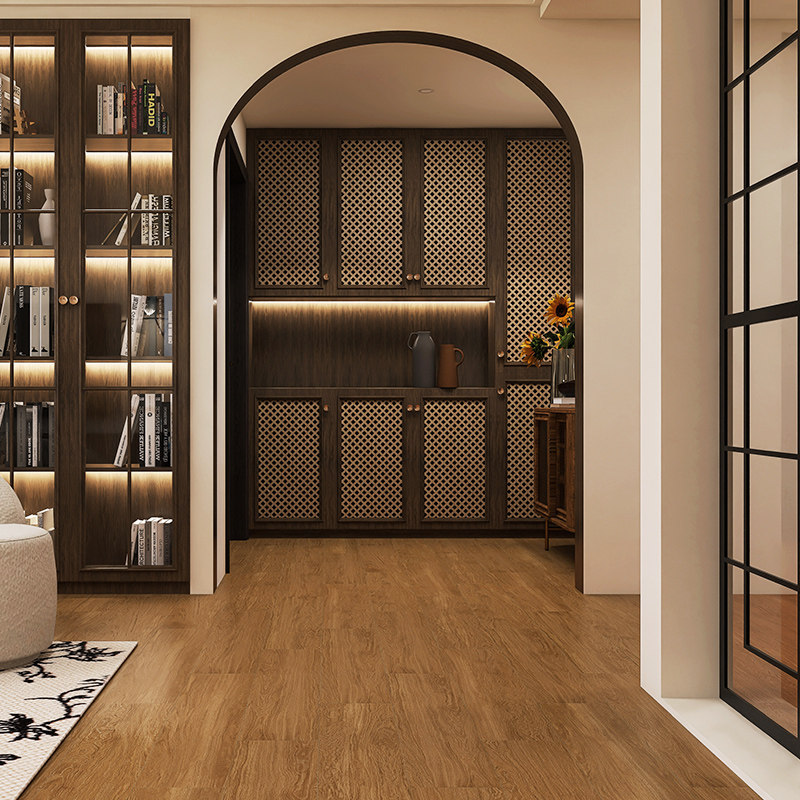 罗浮威尔柔光肌肤釉风木纹瓷砖客厅卧室仿实木砖