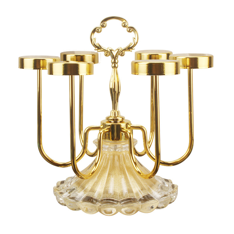 玻璃杯架子水杯挂架茶酒杯架欧式带盘创意倒挂只客厅装