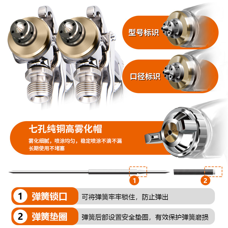 雾化油漆面漆喷漆枪 底漆汽车钣金家具乳胶漆喷枪