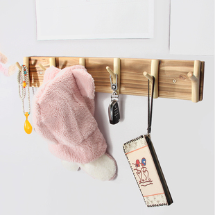 创意木挂钩实木质挂衣钩长排衣帽钩民宿装饰树枝树杈挂钩