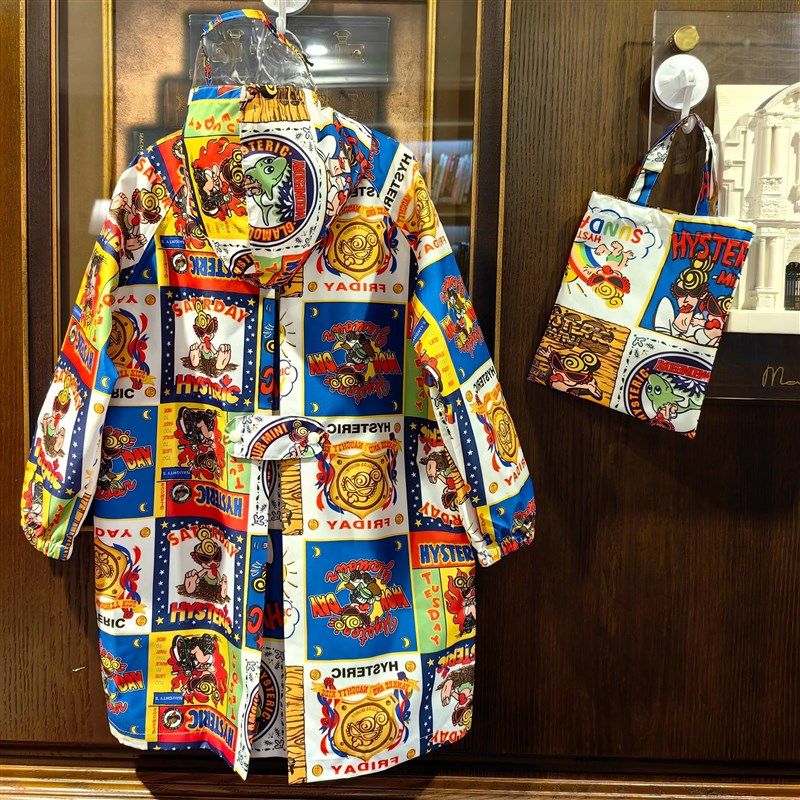 新出口亲子儿童男童学生轻速干透气柔软幼儿反光条雨衣