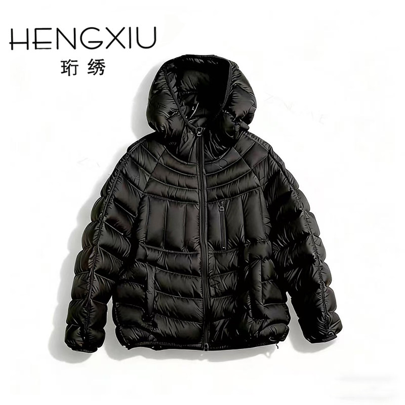 【悠悠粉丝专享】珩绣2025连帽简约时尚排骨款泡芙羽绒服XY-S011
