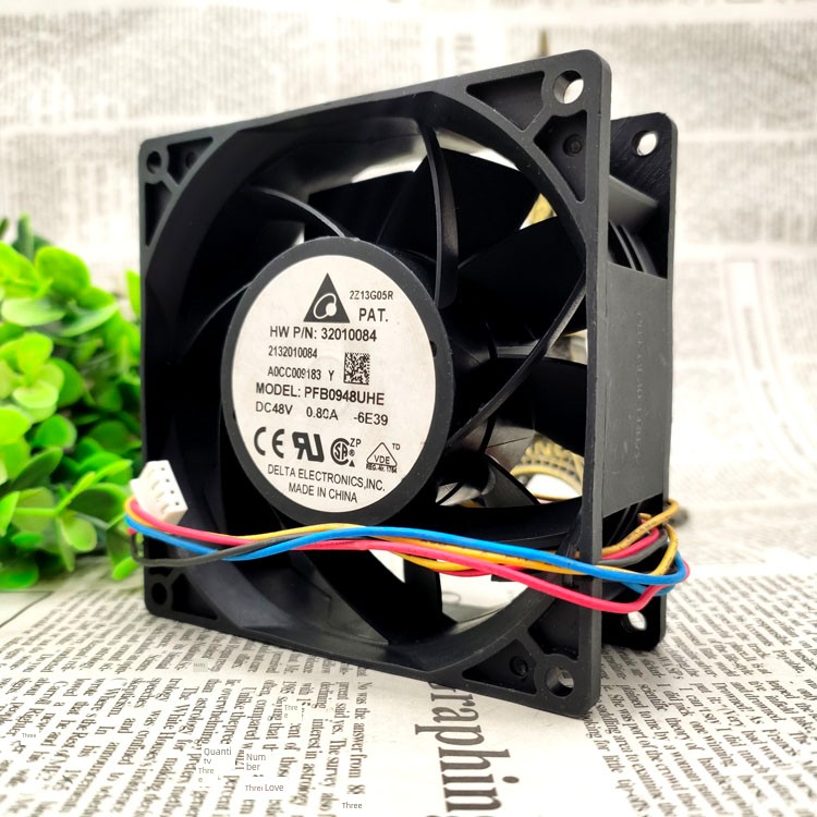 PFB0948UHE  台达 9CM 48V 0.80A 9038 四线调速 大风量散热风扇