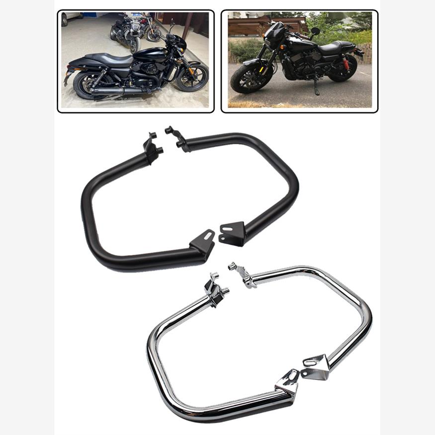 适用哈雷750A XG500 哈雷Street750A rod保险杠防摔胶护杠架加厚