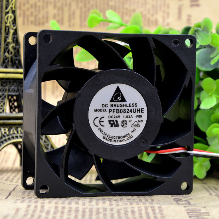 /台达 PFB0824UHE 8038 24V 1.63A 8CM 三线 线 变频器散热风扇
