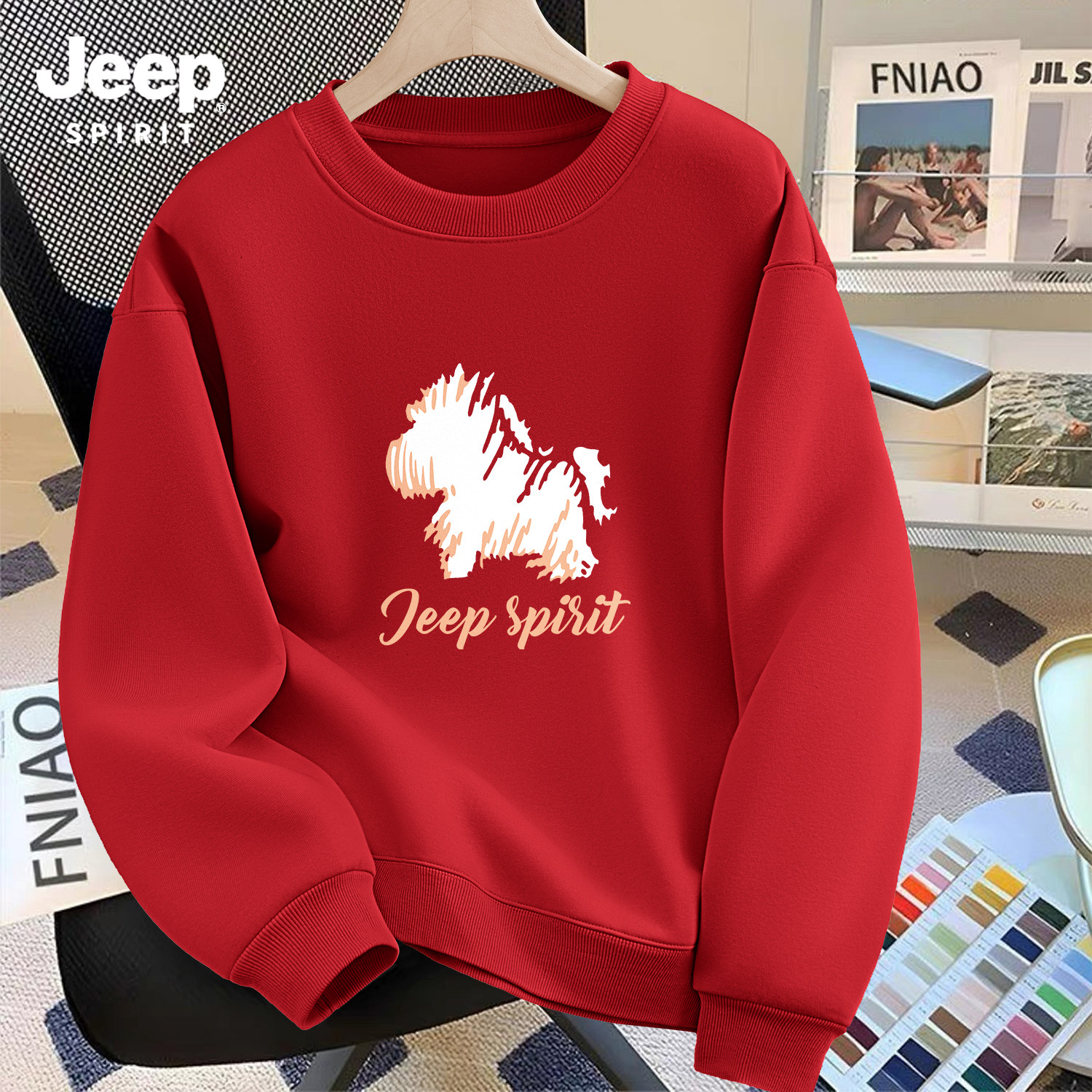 Jeep吉普重磅圆领卫衣男2026新款