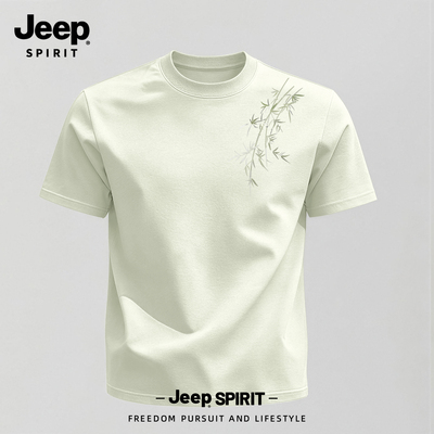 Jeep吉普男士纯棉短袖t恤男款
