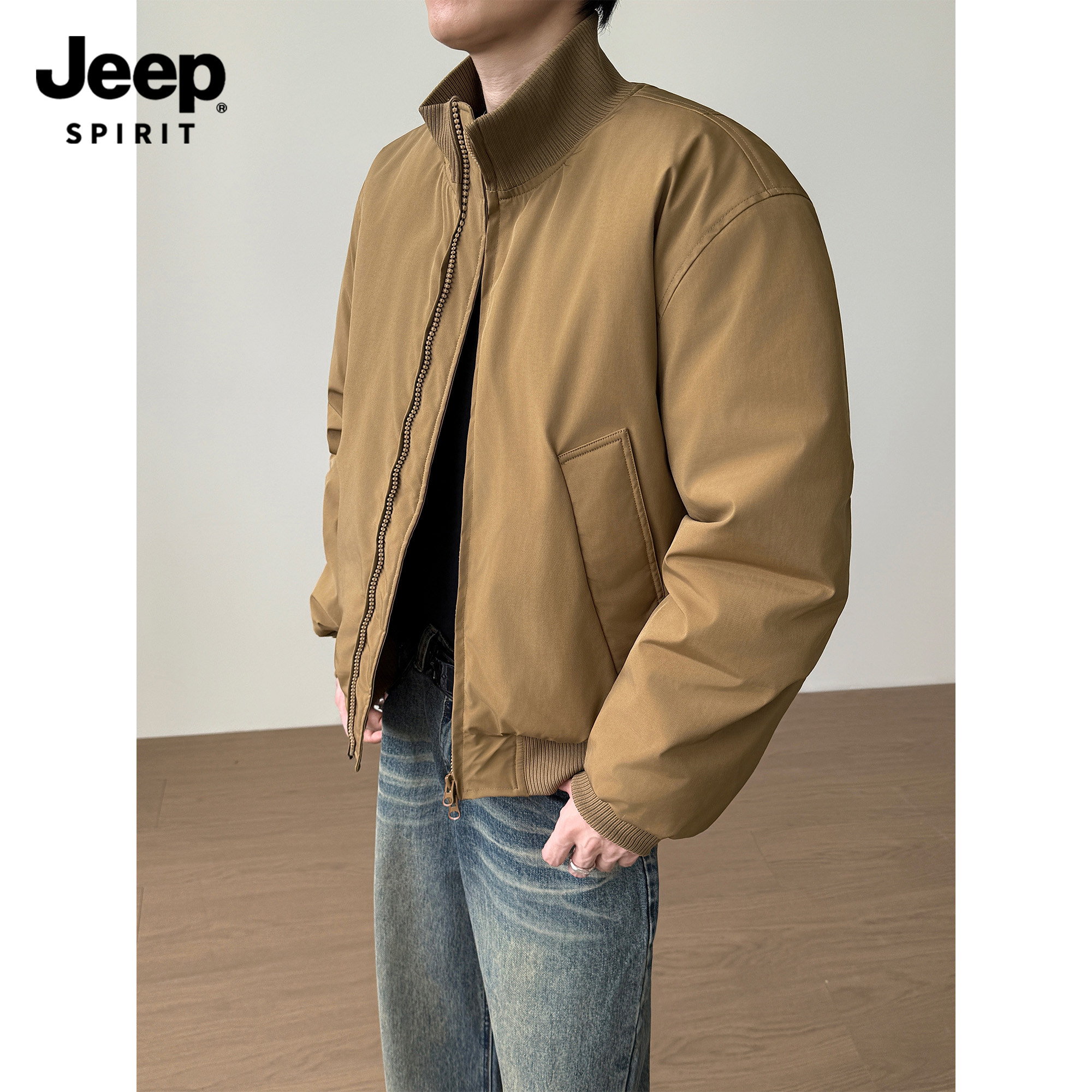 Jeep吉普男士外套冬装厚秋冬款棉袄男款加厚新款保暖高级秋冬棉服