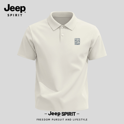 Jeep吉普冰丝华夫格polo衫男款夏