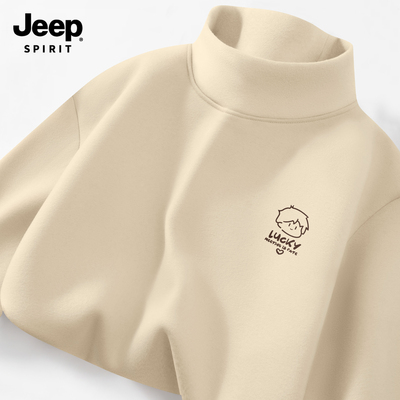 Jeep吉普德绒半高领抗菌打底衫