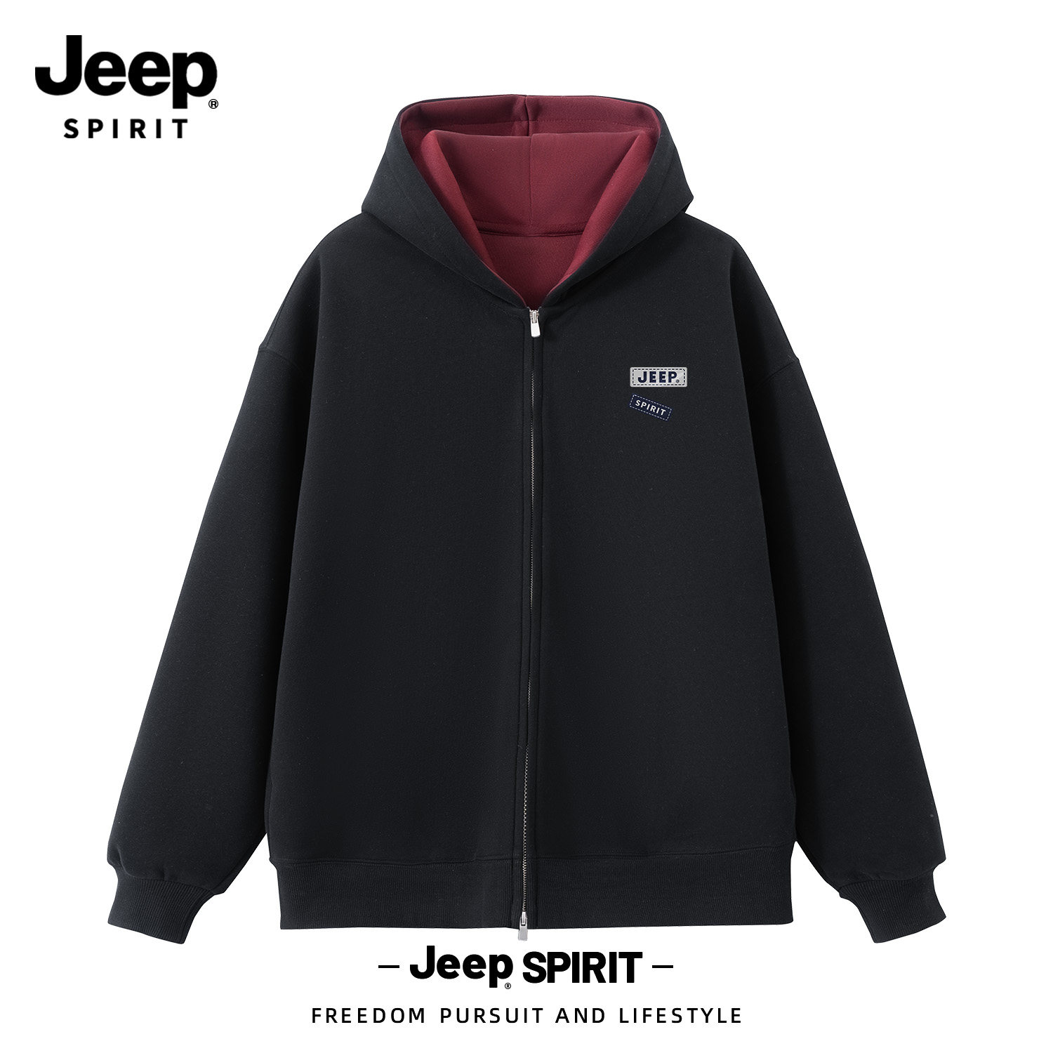 Jeep吉普重磅拼接卫衣男士2026