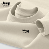 新款 长袖 上衣男装 Jeep吉普圆领卫衣男2026春季 保暖打底衫 圆领衣服