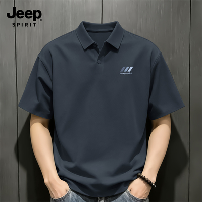 Jeep吉普polo衫男夏季冰丝华夫格