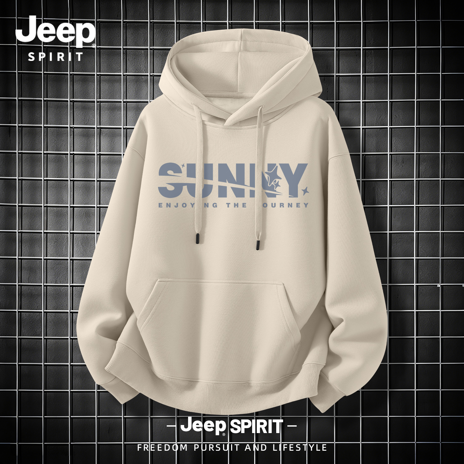 Jeep吉普加绒加厚连帽卫衣