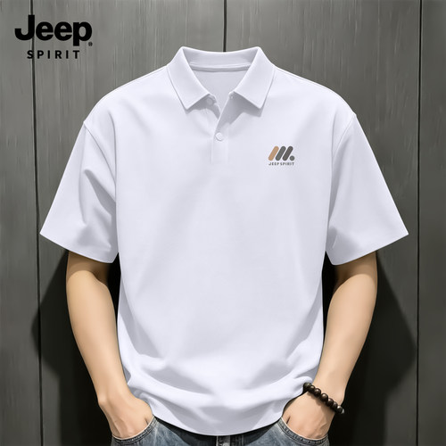 Jeep吉普商务男士polo衫男款简约