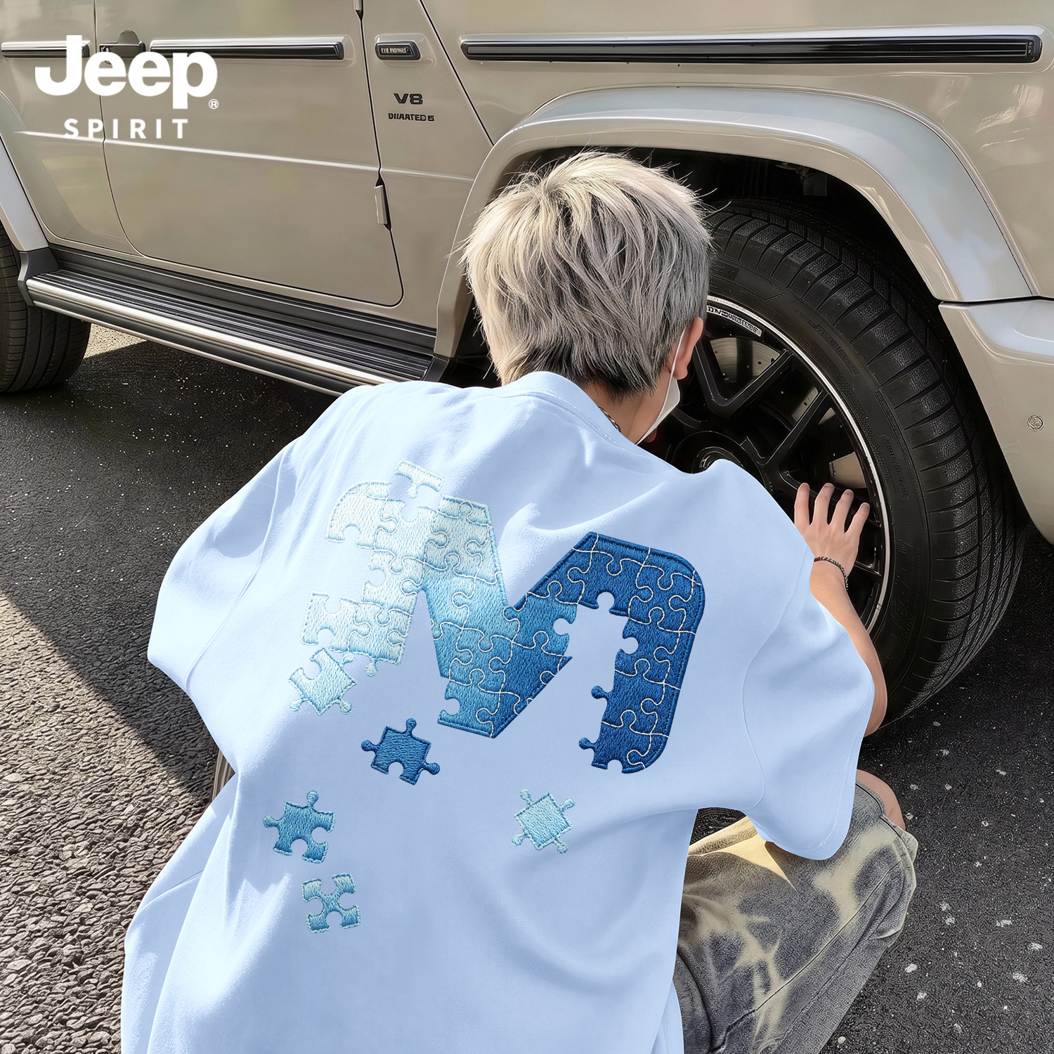 Jeep吉普男士短袖t恤季纯棉半袖