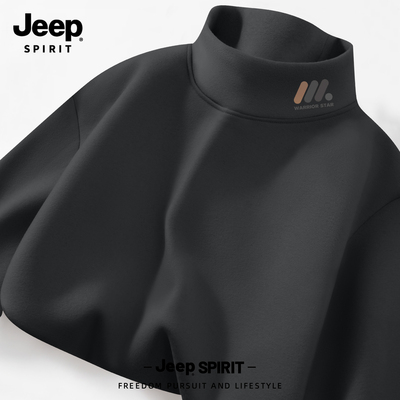 Jeep吉普德绒半高领抗菌打底衫