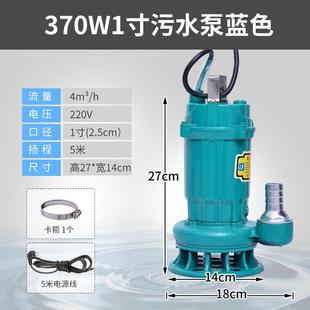 绿一220V大流量水泵污水泵家用抽水机潜水泵高扬程灌溉农用排焊泵