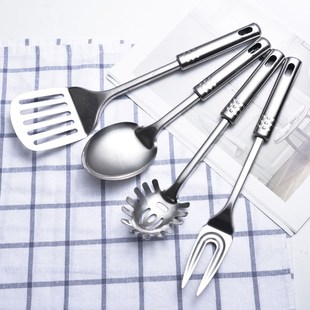 烹饪用 锅铲全套不锈钢厨具七件套防y烫手柄九珠铲勺厨房用品套装