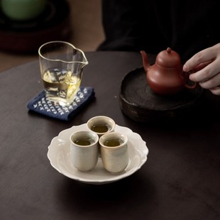 陶瓷窑变复古文创志野烧闻香主人茶杯家I用功夫茶具单个品茗杯