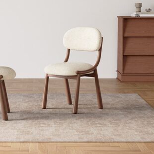 实木餐椅家用2025新款现代简约高端饭厅软包靠背椅中古风客厅椅子