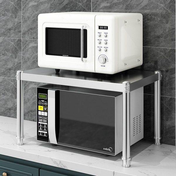 厨房不锈钢正方形一层层置物架家用多功能台面微波炉电器烤箱架,厨房/烹饪用具,微波炉置物架,淘宝优惠券,粉丝福利购,淘宝优惠卷