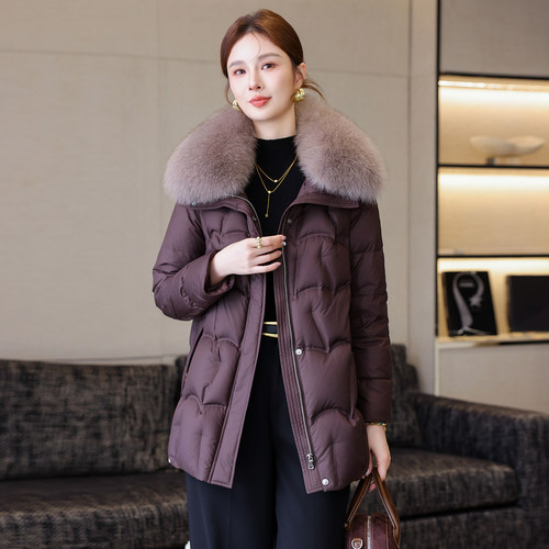 2025冬季新款可拆卸高端狐狸毛领