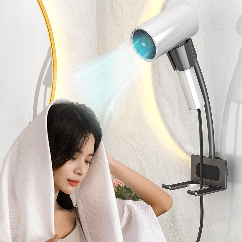 卫生间懒人吹风机支架免手拿风y筒解放双手电吹风置物架壁挂免打