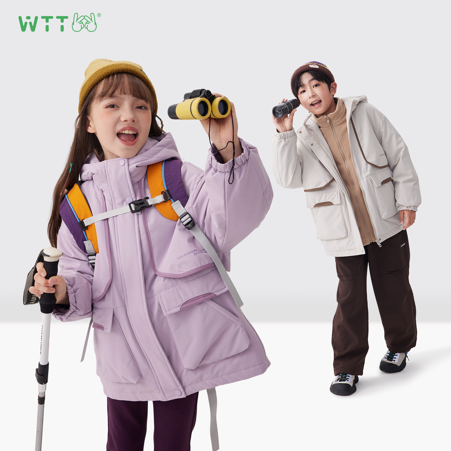 女童冲锋衣三合一男童冬加厚外套