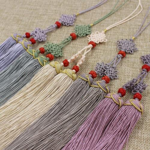 古风渐变流苏穗子吊穗中国风配饰人造真丝复古典扇坠挂饰品吊坠