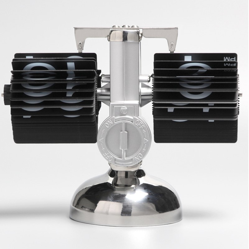 妙刻复古小天平自动翻页钟表欧式客厅桌面座钟工艺品单脚时钟