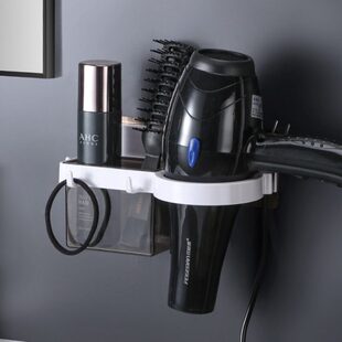家用浴室吹风机架子免打孔多功能卫生间壁挂式电吹风收纳置物支架