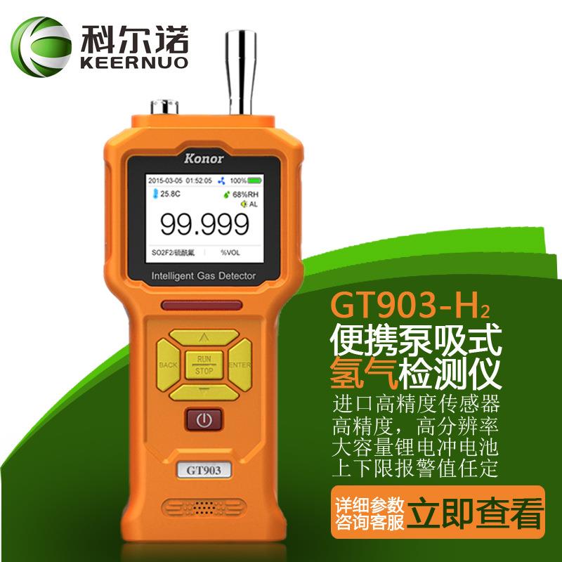 科尔诺便携式氢气检测仪泵吸式H2泄漏检测低浓度电化学GT903-K-H2