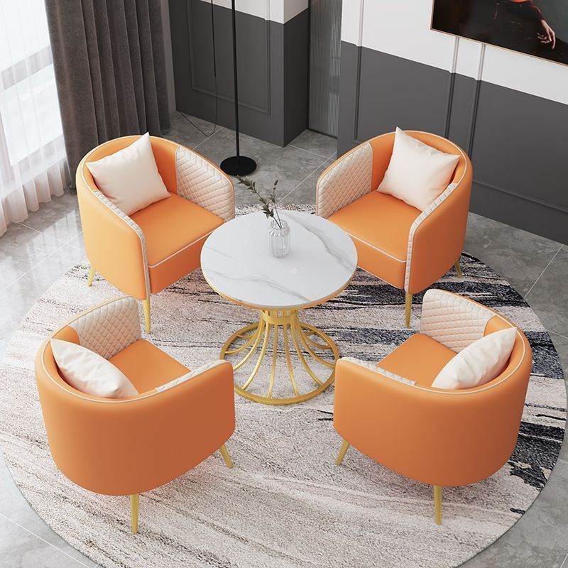 样品屋展示中心洽谈桌椅轻奢简约酒店会所美容院休息P区接待办公