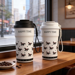 兔兔萌主高颜值保温水杯316L内胆不锈钢咖啡奶茶冷饮水杯便携水杯