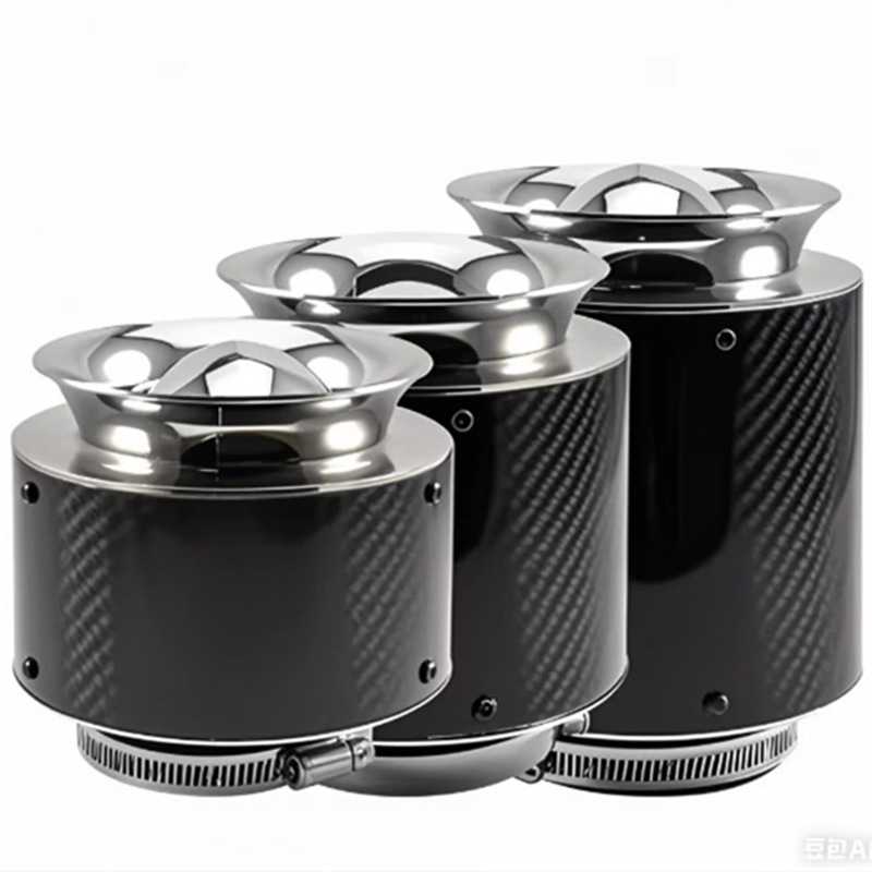 高流量碳纤维冬菇头真碳纤进气空滤汽车空气滤清器空气滤清器