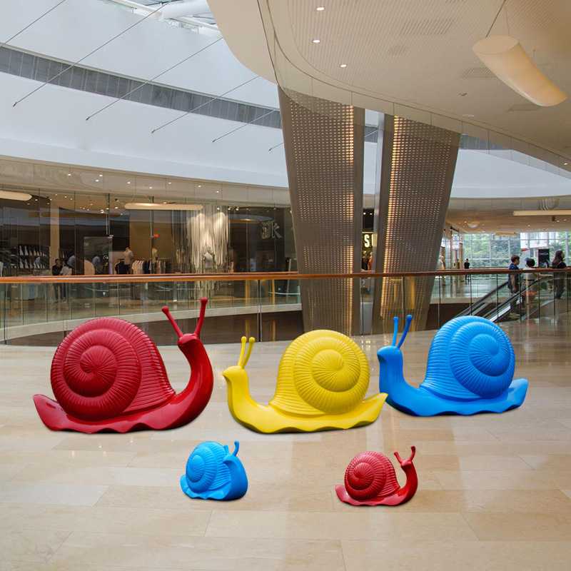 玻璃钢仿真蜗牛雕塑户外园林绿地小区庭院广场商场美陈落地大摆件