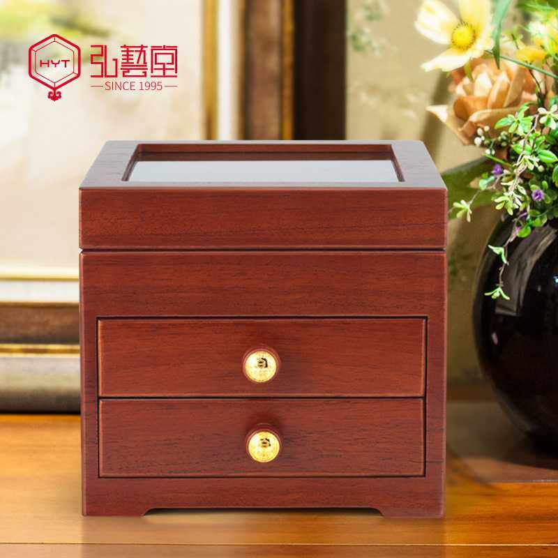 弘艺堂欧式饰品盒珠宝盒耳环耳钉收纳盒复古风简约实木首饰盒,玩具/童车/益智/积木/模型,垂直悬浮玩具,淘宝优惠券,粉丝福利购,淘宝优惠卷