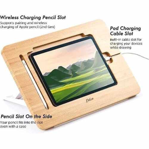 Bamboo MultiAngle Foldable Adjustable Drawing iPad Holder