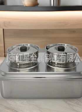 4L升早餐炉汤粥炉商用保温暖汤煲自助餐炉酒店保温布菲炉酒精炉