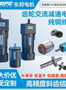 东邦电机DPG齿轮交流减速电机定速/调速/刹车6W15W25W40W减速电机