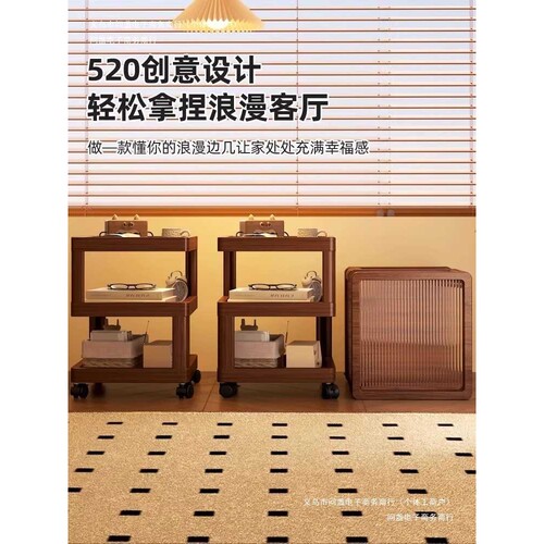 2025小型边几移动家用卧室窄新替代品床边收纳柜床头柜置物架