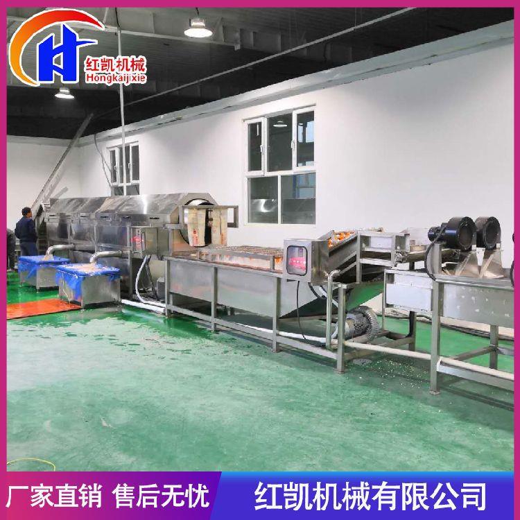 供应自动桃仁去皮清洗 不锈钢去全皮清洗流机水线红凯 厂家核供应