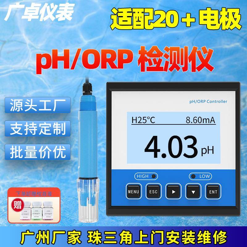 广州工业pH计检测仪表头水质pH控制器表头数字显示防爆pH传感器