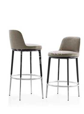 HX3067轻奢吧台椅创意酒吧椅现代简约家用岛台椅北欧金属酒店高脚