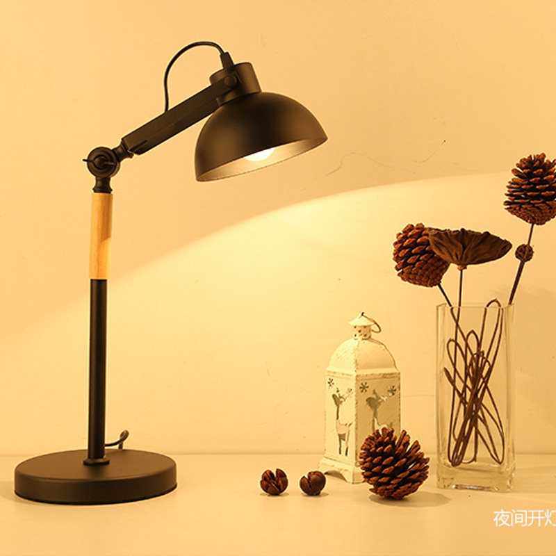跨境北欧创意客厅台灯简约书房阅读台灯卧室床头台灯灯具灯饰