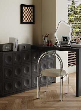 BER255#妆台黑色实木化妆台斗柜一体卧室简约现代2024新款轻奢网