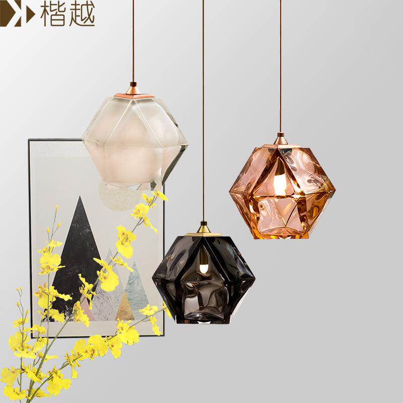 北欧现代简约创意玻璃餐厅小吊灯吧台艺术卧室床头梯间个性小吊灯