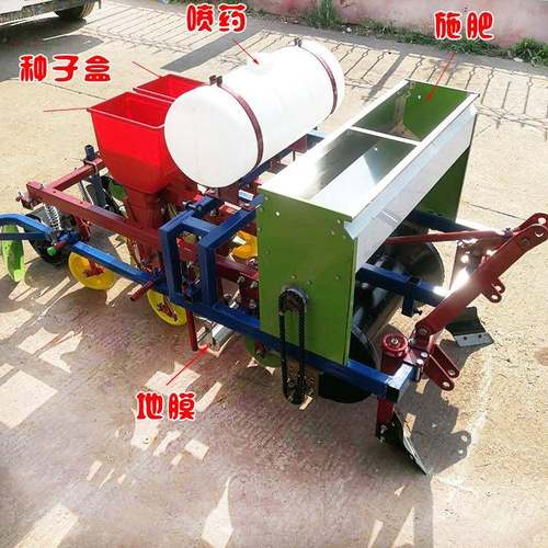 山东销售膜上花生点播机起垄两行花生播种机施肥喷药花生种植机
