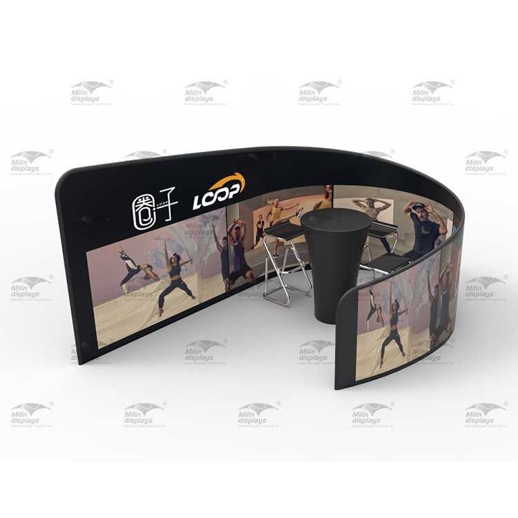 厂家直销 快幕秀展示架 洽谈区背景墙 热转印布画面水洗不褪色